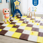 tapis d'éveil bébé jaune marron et blanc